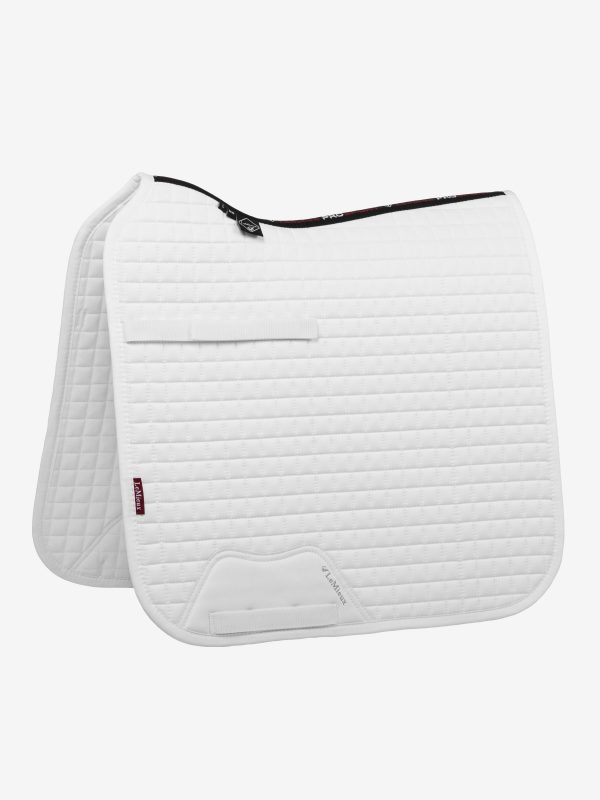 Cotton Dressage Square White (Long Strap)