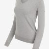 Ladies Elite V-Neck Jumper Grey - Imagen 4