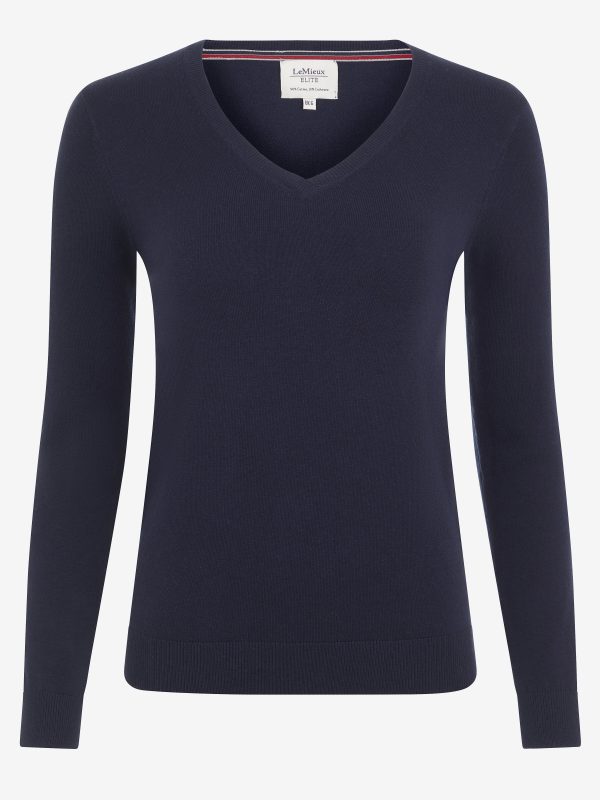 Ladies Elite V-Neck Jumper Navy