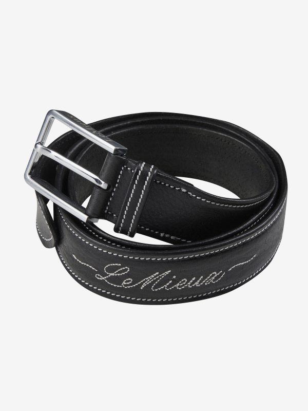 Signature Leather Belt Black
