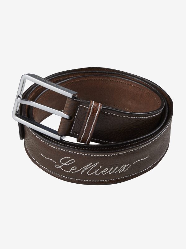 Signature Leather Belt Brown