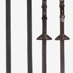Soft Rubber Reins Havana/Brass