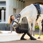 Suede Dressage Square Grey