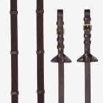 Rubber Grip Continental Reins Havana/Brass