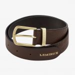 Debossed Leather Belt Brown