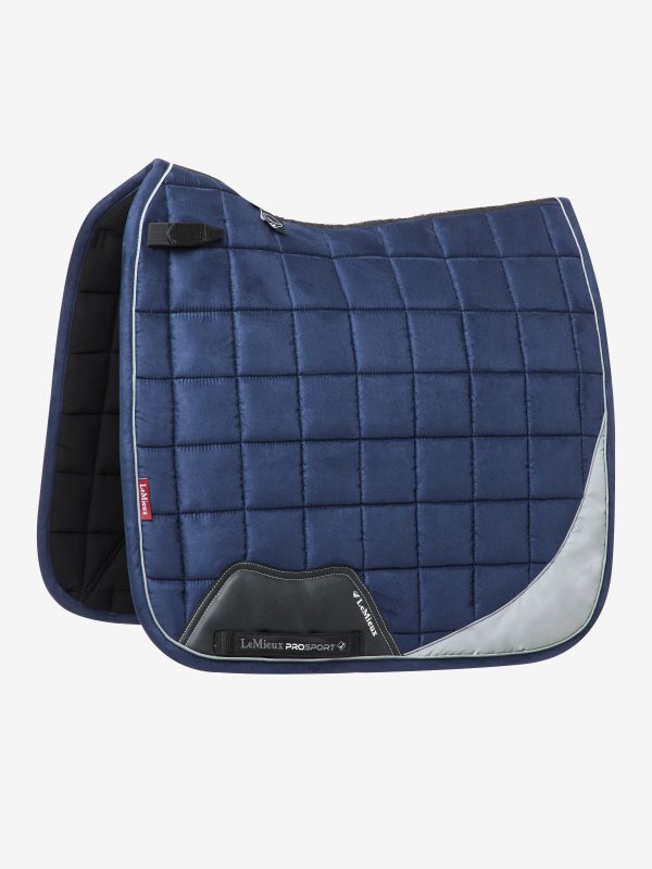 Suede Dressage Square Reflective Navy