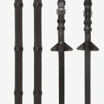 Soft Rubber Reins with Stoppers Brown/Silver