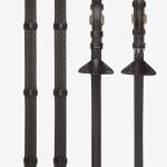 Soft Rubber Reins with Stoppers Brown/Brass