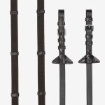 Rubber Grip Continental Reins Brown/Silver