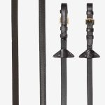 Rubber Half Lined Reins Brown/Brass