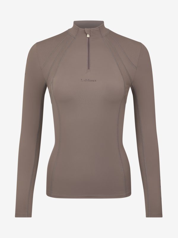 Mia Mesh Long Sleeve Base Layer Walnut