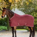 Arika Monogram Fleece Rug Burgundy