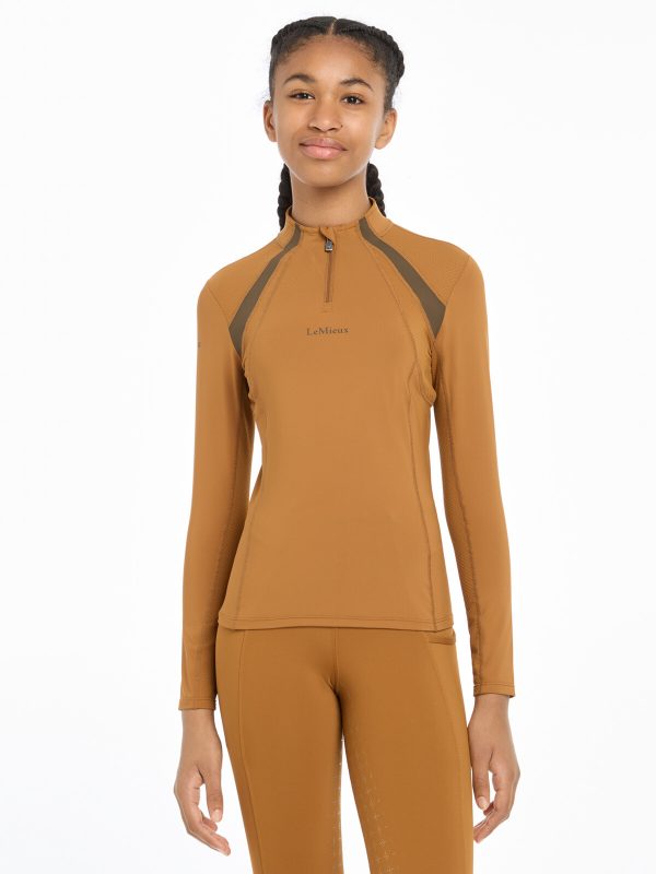 Young Rider Mia Mesh Base Layer Ginger