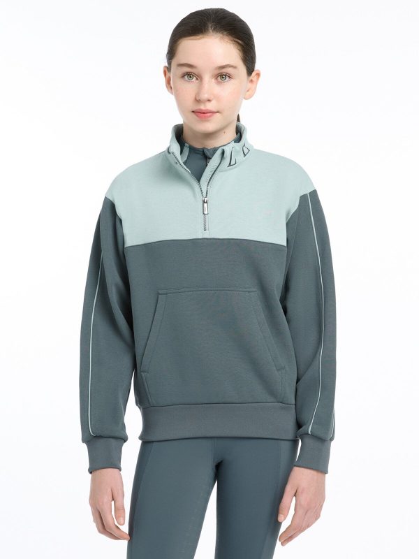 Young Rider Kate Quarter Zip Sweat Petrol/Glacier