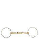 BR Articulación Doble Loose Ring Snaffle Soft Contact 14 mm