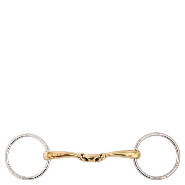 BR Articulación Doble Loose Ring Snaffle Soft Contact 14 mm