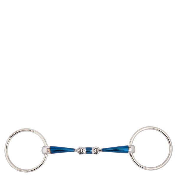 BR Articulación Doble Loose Ring Snaffle Sweet Iron 14 mm