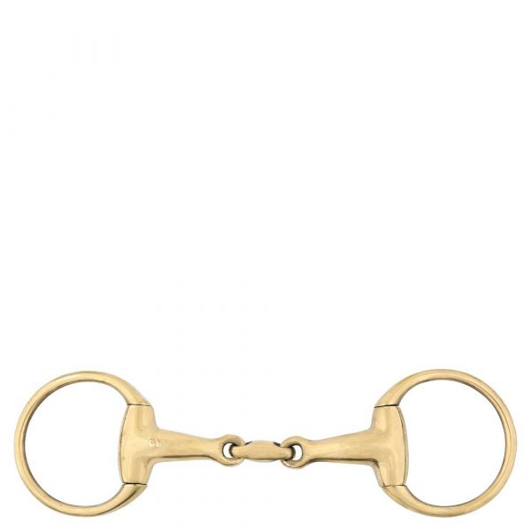 BR Articulación Doble Eggbutt Snaffle Cuprion 18 mm