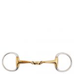BR Articulación Doble Eggbutt Snaffle Slightly Curved Soft Contact 14 mm