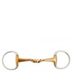 BR Articulación Doble Eggbutt Snaffle Slightly Curved Soft Contact 16 mm