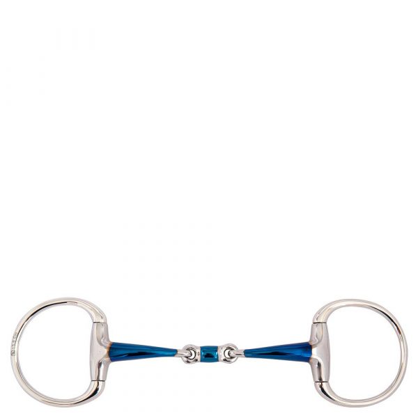 BR Articulación Doble Eggbutt Snaffle Sweet Iron 14 mm