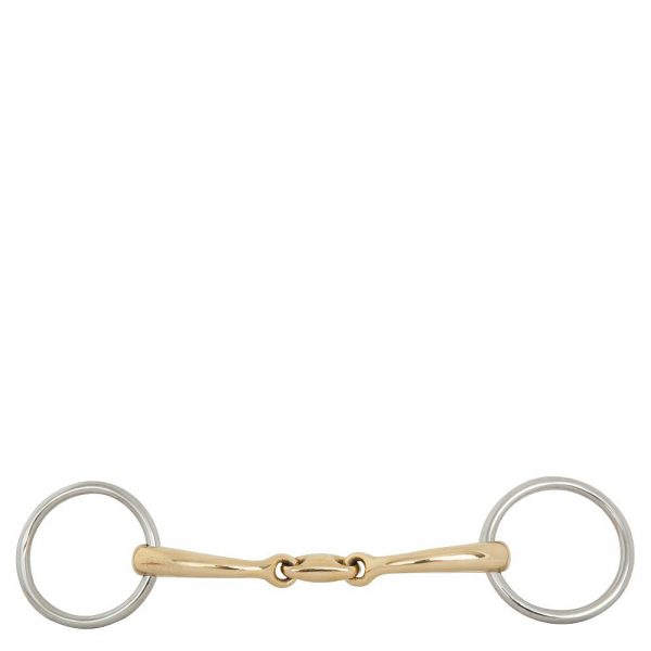 BR Articulación Doble Loose Ring Bradoon Soft Contact 10 mm Ø 50 mm