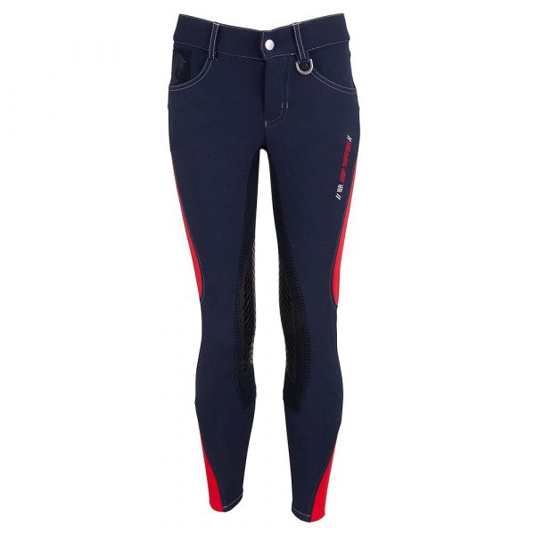 BR Riding Pantalones Equitación Mika Children Microfiber Seat with Silicone Knee Patches
