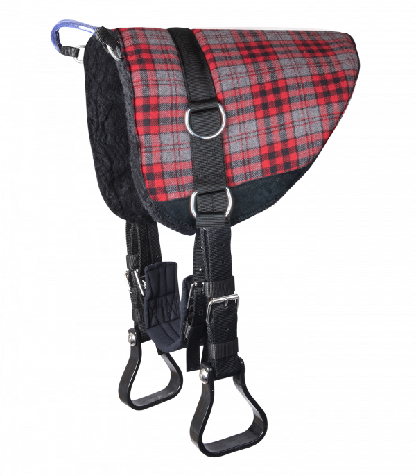 Bare-Back-Pad almohadilla de equitación gris/rojo