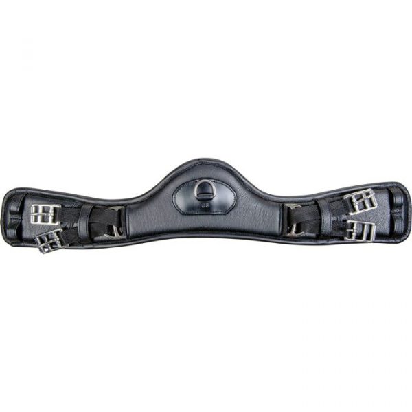HKM Cincha de cuero -Dressage Anatomic- sin elástico