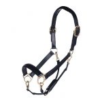 HKM Cabezada de cuero -Gold-