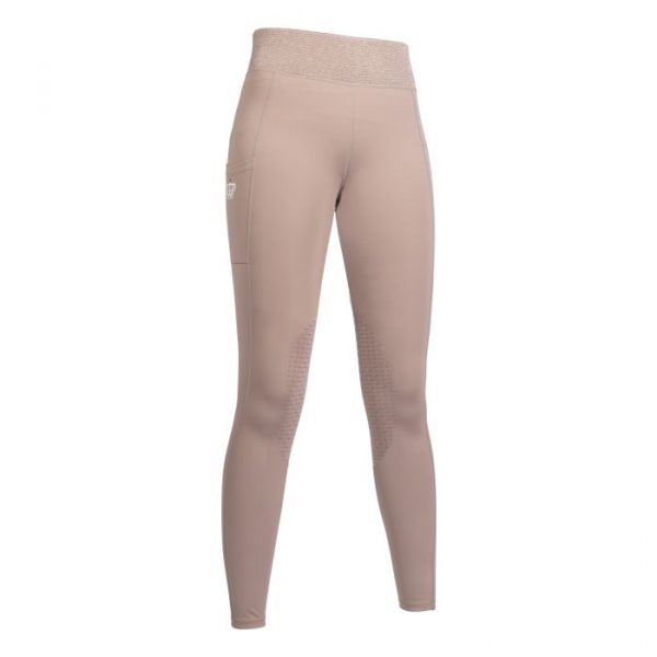 HKM Leggings de montar -Lavender Bay- rodillera sil.