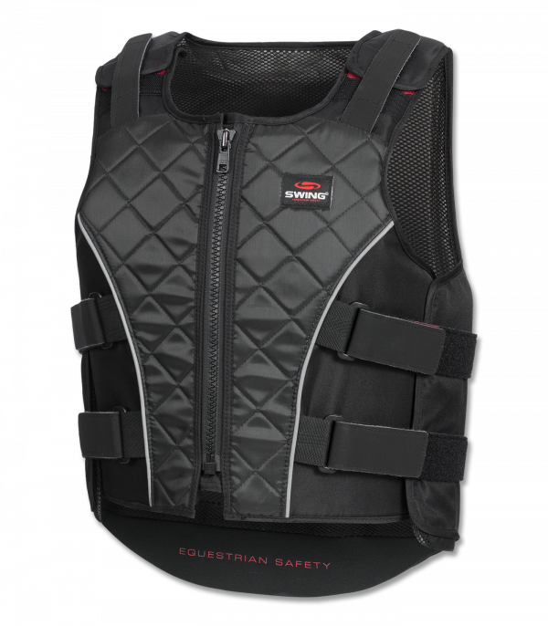 Bodyprotector SWING P19 con cremallera, para niños negro/gris