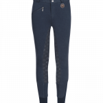 Pantalones de equitación térmicos Fun Sport Silicona, para niños azul noche
