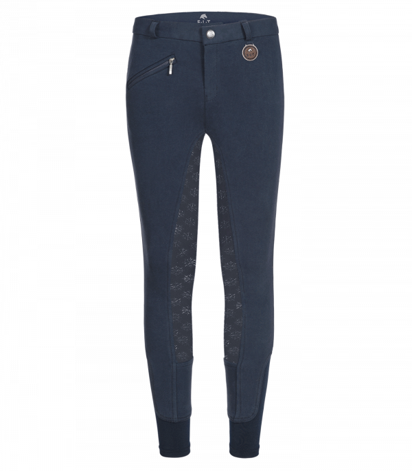 Pantalones de equitación térmicos Fun Sport Silicona, para niños azul noche