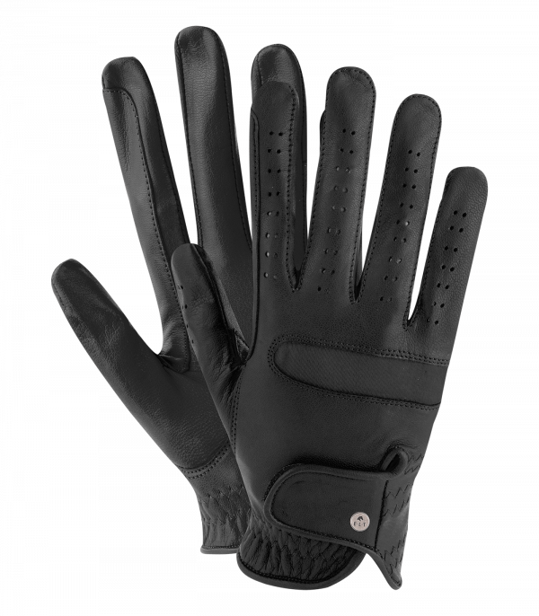 Guantes de equitación Deluxe negro