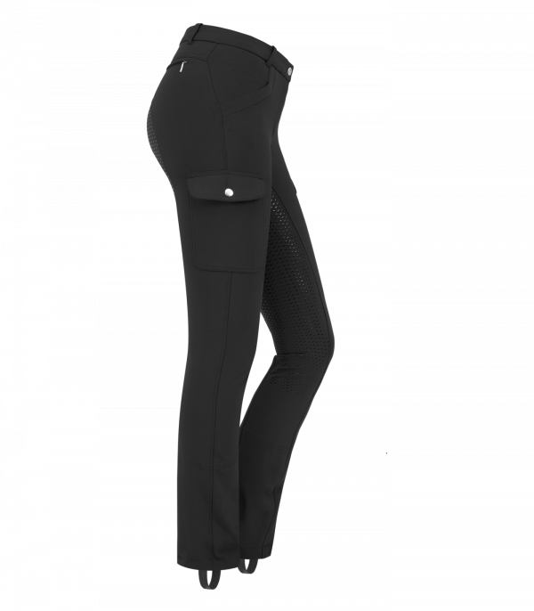 Pantalón de equitación Micro Jodhpur Cargo Silicona negro