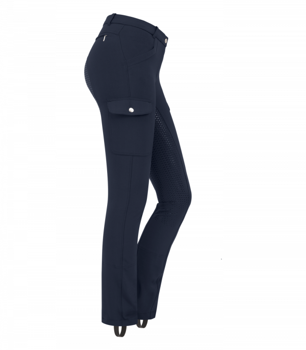Pantalón de equitación Micro Jodhpur Cargo Silicona azul noche