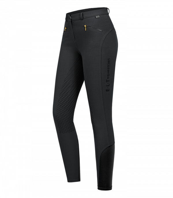 Pantalones de equitación con inserciones de silicona Lucy Glam negro