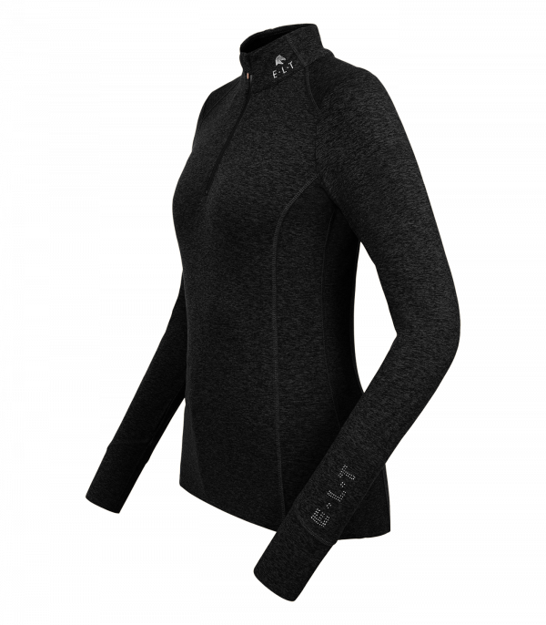 Camiseta funcional con cremallera Milano negro
