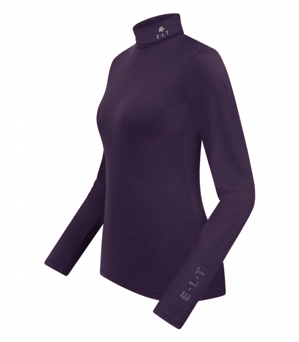 Camiseta de cuello alto Madison morado oscuro