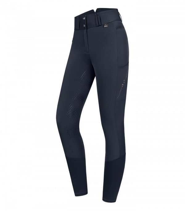 Pantalón térmico de equitación Mina azul intenso