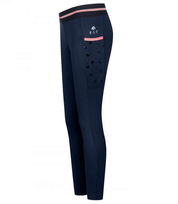 Leggins de equitación térmicos Lucky Leni, para niños azul noche/Lucky