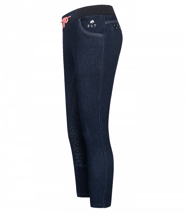 Leggins jeans de equitación Lucky Lia, para niños azul noche/Lucky Heart