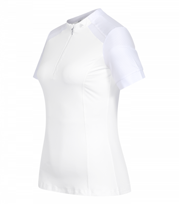 Camiseta funcional con cremallera Nancy blanco