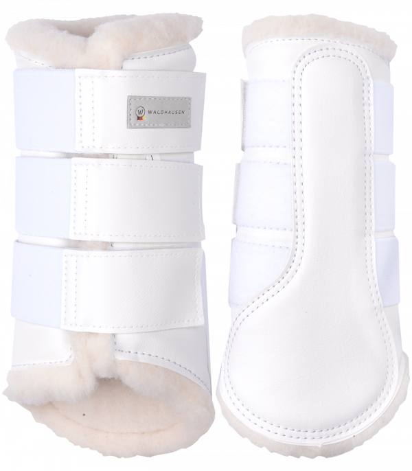 Protectores delanteros de caña para doma clásica Soft blanco