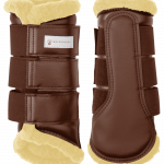 Protectores delanteros de caña para doma clásica Soft marrón/beige
