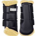 Protectores delanteros de caña para doma clásica Soft negro/beige