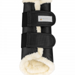 Protectores delanteros de caña para doma clásica Comfort negro/natural