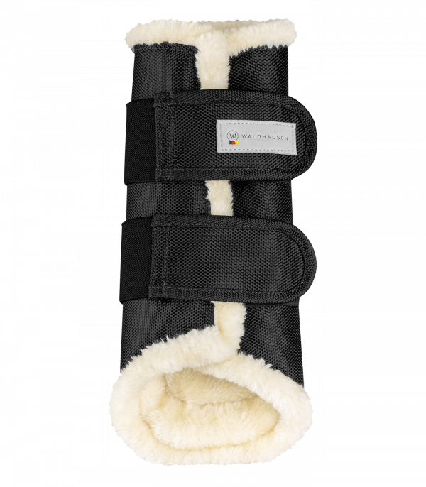 Protectores delanteros de caña para doma clásica Comfort negro/natural
