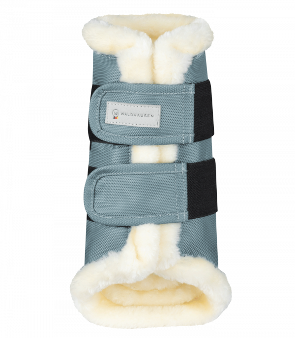 Protectores delanteros de caña para doma clásica Comfort azul alpes/natur